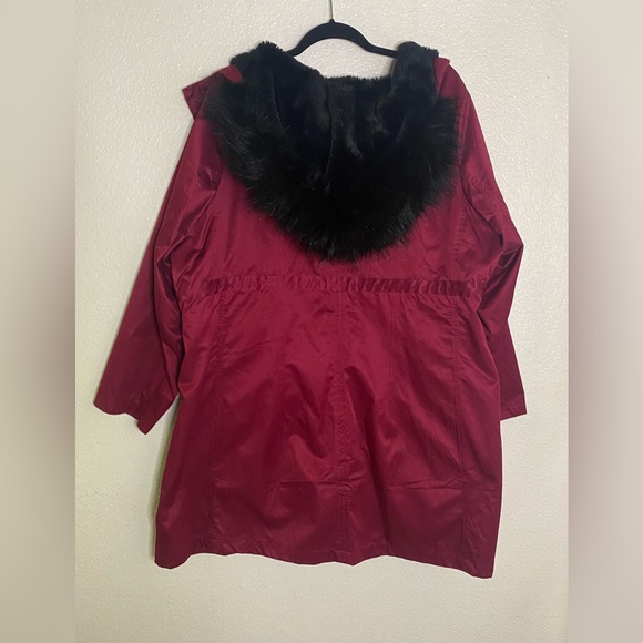 Torrid 3 in 1 nylon puffer parka Jacket Coat plus size 1 (14/16) Burgundy Red - Picture 8 of 12